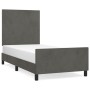 Dark gray velvet bed frame with headboard 90x190cm by vidaXL, Beds and slatted bases - Ref: Foro24-3125606, Price: 140,03 €, ...
