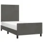 Dark gray velvet bed frame with headboard 90x190cm by vidaXL, Beds and slatted bases - Ref: Foro24-3125606, Price: 131,12 €, ...