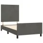 Dark gray velvet bed frame with headboard 90x190cm by vidaXL, Beds and slatted bases - Ref: Foro24-3125606, Price: 131,12 €, ...