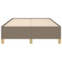 Estructura de cama sin colchón tela gris taupe 120x190 cm