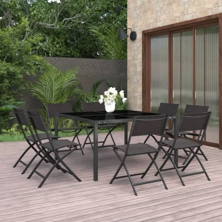 9-piece steel garden dining set by vidaXL, Garden sets - Ref: Foro24-3073515, Price: 508,89 €, Discount: %