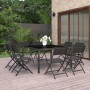 9-teiliges Garten-Ess-Set aus Stahl von vidaXL, Gartensets - Ref: Foro24-3073515, Preis: 520,06 €, Rabatt: %