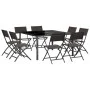 9-piece steel garden dining set by vidaXL, Garden sets - Ref: Foro24-3073515, Price: 508,89 €, Discount: %