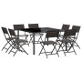 9-teiliges Garten-Ess-Set aus Stahl von vidaXL, Gartensets - Ref: Foro24-3073515, Preis: 520,06 €, Rabatt: %