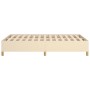 Estructura de cama sin colchón tela crema 120x190 cm