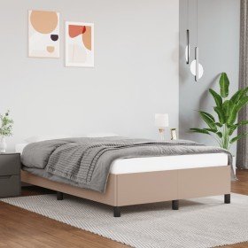 Estructura cama sin colchón cuero sintético capuchino 120x190cm Estructura cama sin colchón cuero sintético capuchino 120x190cm