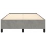 Estructura de cama sin colchón terciopelo gris claro 120x190 cm