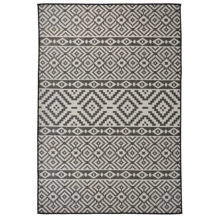 Alfombra de exterior de tejido plano rayas negras 160x230 cm de vidaXL, Alfombras - Ref: Foro24-340853, Precio: 59,50 €, Desc...