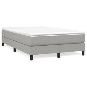 Cama box spring con colchón tela gris claro 120x190 cm en Camas y somieres | Comprar online en Foro24
