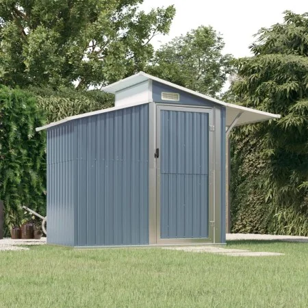 Grauer verzinkter Gartenpavillon 270x130x208,5 cm von vidaXL, Schuppen - Ref: Foro24-316243, Preis: 341,10 €, Rabatt: %