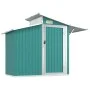 Grüner Gartenschuppen aus verzinktem Stahl, 270 x 130 x 208,5 cm von vidaXL, Schuppen - Ref: Foro24-316242, Preis: 293,99 €, ...
