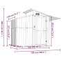 Green galvanized steel garden shed 270x130x208.5 cm by vidaXL, Sheds - Ref: Foro24-316242, Price: 305,50 €, Discount: %