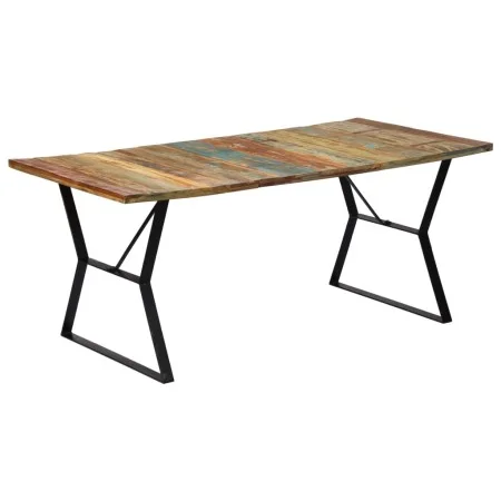 Recycled solid wood dining table 180x90x76 cm by vidaXL, Kitchen and dining tables - Ref: Foro24-247946, Price: 272,20 €, Dis...