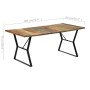Esstisch aus recyceltem Massivholz, 180 x 90 x 76 cm von vidaXL, Küchen- und Esstische - Ref: Foro24-247946, Preis: 275,49 €,...