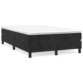 Cama box spring con colchón terciopelo negro 120x190 cm en Camas y somieres | Comprar online en Foro24