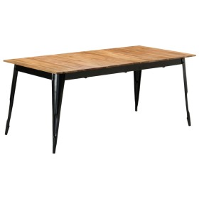 Mesa de comedor de madera maciza de acacia 180x90x76 cm