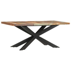 Mesa de comedor de madera maciza reciclada 180x90x76 cm