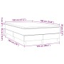 Cama box spring con colchón tela gris claro 120x190 cm