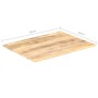 Tischoberfläche aus massivem Mangoholz 15–16 mm, 80 x 60 cm von vidaXL, Tischplatten - Ref: Foro24-286011, Preis: 73,96 €, Ra...