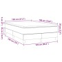 Cama box spring con colchón tela gris oscuro 120x190 cm