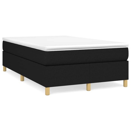 Cama box spring con colchón tela negro 120x190 cm en Camas y somieres | Comprar online en Foro24