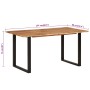 Esstisch aus massivem Akazienholz 154x80x76 cm von vidaXL, Küchen- und Esstische - Ref: Foro24-286473, Preis: 274,68 €, Rabat...