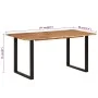 Mesa de comedor de madera maciza de acacia 154x80x76 cm de vidaXL, Mesas de cocina y de comedor - Ref: Foro24-286473, Precio:...