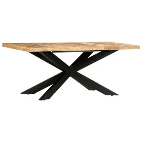 Solid rough mango wood dining table 180x90x76 cm by vidaXL, Kitchen and dining tables - Ref: Foro24-285963, Price: 492,32 €, ...