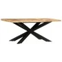 Esstisch aus massivem, rauem Mangoholz, 180 x 90 x 76 cm von vidaXL, Küchen- und Esstische - Ref: Foro24-285963, Preis: 492,3...