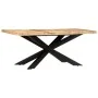 Esstisch aus massivem, rauem Mangoholz, 180 x 90 x 76 cm von vidaXL, Küchen- und Esstische - Ref: Foro24-285963, Preis: 492,3...
