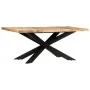 Esstisch aus massivem, rauem Mangoholz, 180 x 90 x 76 cm von vidaXL, Küchen- und Esstische - Ref: Foro24-285963, Preis: 492,3...