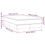 Cama box spring con colchón tela color crema 120x190 cm