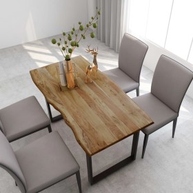Esstisch aus massivem Akazienholz, 140 x 70 x 76 cm von vidaXL, Küchen- und Esstische - Ref: Foro24-286474, Preis: 271,63 €, ...