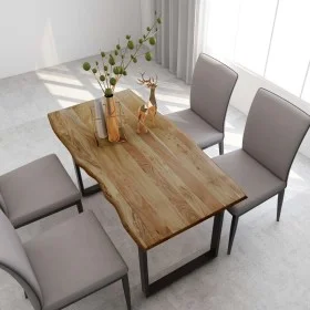 Solid acacia wood dining table 140x70x76 cm by vidaXL, Kitchen and dining tables - Ref: Foro24-286474, Price: 266,32 €, Disco...
