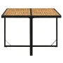 Gartentisch aus synthetischem Rattan, Akazienholz, schwarz, 109 x 107 x 74 cm von vidaXL, Gartentische - Ref: Foro24-316790, ...
