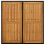 Gartentisch aus synthetischem Rattan, Akazienholz, schwarz, 109 x 107 x 74 cm von vidaXL, Gartentische - Ref: Foro24-316790, ...
