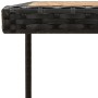 Garden table synthetic rattan black acacia wood 109x107x74cm by vidaXL, Garden tables - Ref: Foro24-316790, Price: 80,48 €, D...