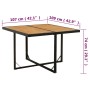 Garden table synthetic rattan black acacia wood 109x107x74cm by vidaXL, Garden tables - Ref: Foro24-316790, Price: 80,48 €, D...