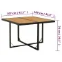 Gartentisch aus synthetischem Rattan, Akazienholz, schwarz, 109 x 107 x 74 cm von vidaXL, Gartentische - Ref: Foro24-316790, ...