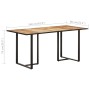 Esstisch aus rohem Mangoholz 160 cm von vidaXL, Küchen- und Esstische - Ref: Foro24-320693, Preis: 203,38 €, Rabatt: %