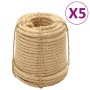 Sisal ropes 5 pcs 16 mm 100 m by vidaXL, Ropes and metal cords - Ref: Foro24-3196231, Price: 542,04 €, Discount: %