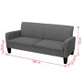 3-seater sofa 180x65x76 cm dark gray by vidaXL, Sofas - Ref: Foro24-244712, Price: 298,33 €, Discount: %
