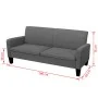3-Sitzer-Sofa 180x65x76 cm dunkelgrau von vidaXL, Sofas - Ref: Foro24-244712, Preis: 297,32 €, Rabatt: %