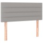 Cama box spring con colchón tela gris claro 120x190 cm