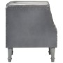 Sillón de cuero de cabra auténtico gris de vidaXL, Sillones - Ref: Foro24-286618, Precio: 241,46 €