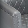 Sillón de cuero de cabra auténtico gris de vidaXL, Sillones - Ref: Foro24-286618, Precio: 241,46 €