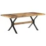 Mesa de comedor madera de mango rugosa 180x90x76 cm de vidaXL, Mesas de cocina y de comedor - Ref: Foro24-321610, Precio: 407...