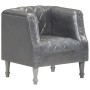 Sillón de cuero de cabra auténtico gris de vidaXL, Sillones - Ref: Foro24-286618, Precio: 241,46 €