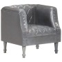 Sillón de cuero de cabra auténtico gris de vidaXL, Sillones - Ref: Foro24-286618, Precio: 241,46 €