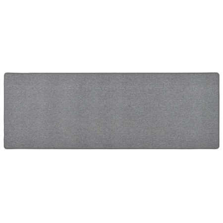 Alfombra de pasillo gris oscuro 80x250 cm